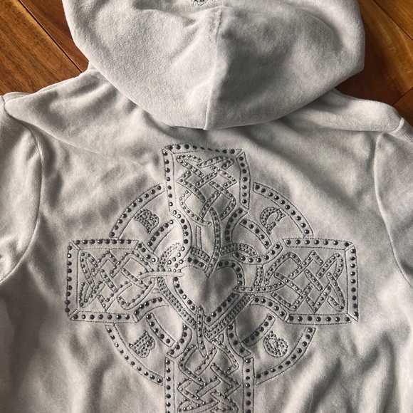 BCBGMaxAzria Velour Tracksuit Light Gray S - Picture 9 of 15